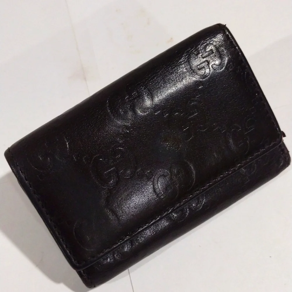 Gucci Women's Guccissima Leather Brown & Gold 6 Keys Case Holder - Accessory - Picture 3 of 13